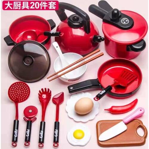 Baby Kitchen Toys Set Utensils Cooking Pots Pans Food Dishes Kitchen Tools Cooking Toys Kids Cookware Pretend Play Toys
