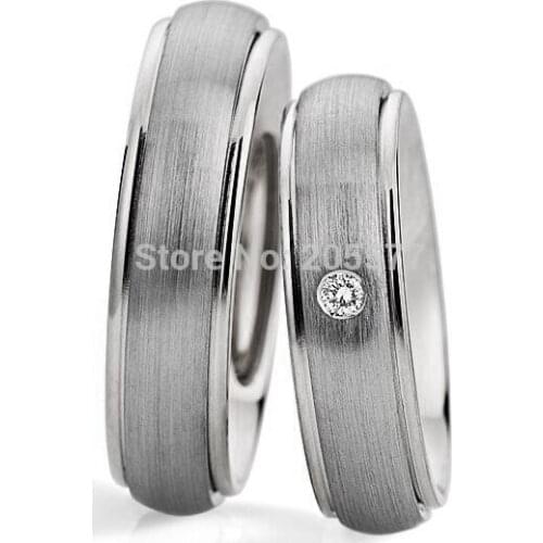 2014 European style custom his and hers wedding bands couple rings health titanium rings sets