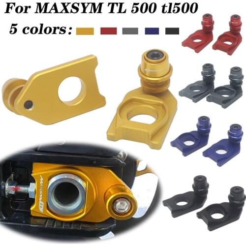 NEW Motorcycle Chain Adjustment Block Frame swingarm Spools sliders Rear Wheel Axle Stand Hook Set For SYM MAXSYM TL 500 TL500