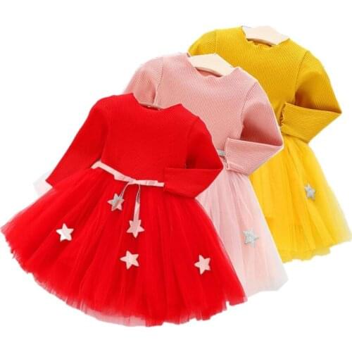 Baby Girl Clothes Children Leisure Keep Warm Princess Dress Autumn Winter Toddler Kids Clothes Christmas Gifts Knitting Clothing