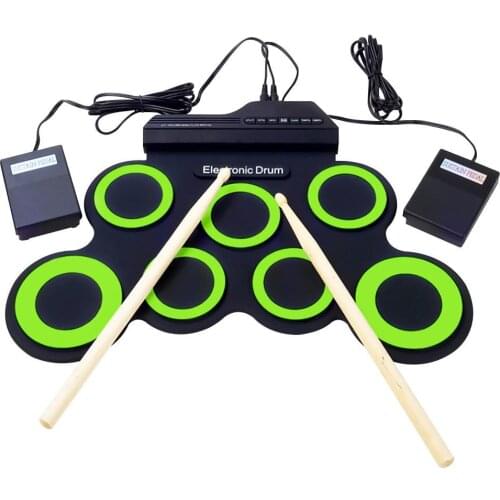Folding Hand Roll Up Thicken Silicone Kids Electronic Drum Percussion Instrument for Music Equipment Accessories Attachment