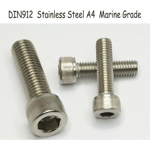 2021 New Tornillos Para Madera Screws 20pcs/lot Din912 Stainless Steel A4 Marine Grade M5*30 M5x30 Hex Socket Head Cap Screw