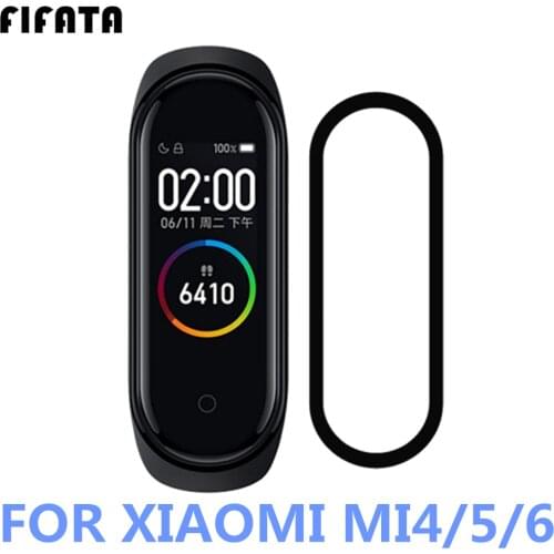 FIFATA 3D Soft Glass Protective Film Cover For Xiaomi Mi Band 4 HD Full Screen Protector Film For Mi Band 4 NFC Smart Bracelet