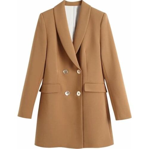 Nice Casual Women V Neck Solid Color Jacket New Spring-autumn Vogue Ladies Korean Temperament Female Long Suit Jacket