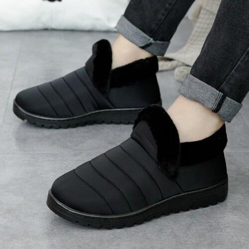 Women Boots Fashion Snow Boots For Couple Winter Flats Shoes Women Lightweight Ankle Boots Keep Warm Winter Boots Botas Mujer