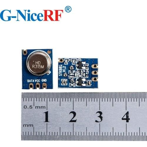 10pcs/lot Ultra-high-power, Low harmonic 315MHz Superheterodyne ASK transmitter module STX882