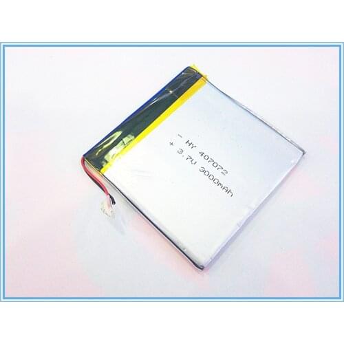 3.7 V lithium battery, 407072, 3000 M608 M60 p726 battery