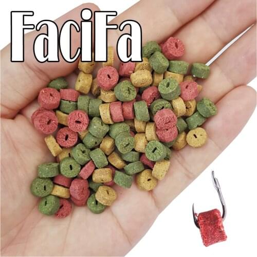 50 or 100 pcs Carp Fishing Hollow Bait Grass Carp Baits Fishing Baits Lure Formula Insect Particle Boilie Pellets Hook Up Baits