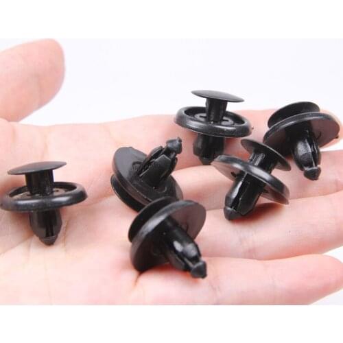 50Pcs/lot Black 7mm Hole Interior Trim Panel Car Retainer Fastener Rivets Clips