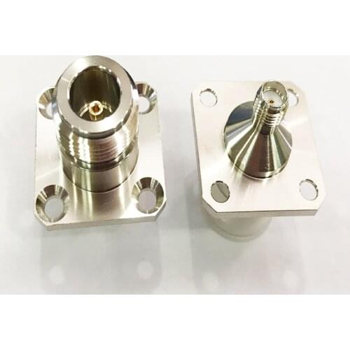 6pcs N female jack 4 holes flange to SMA female jack adapter Connector