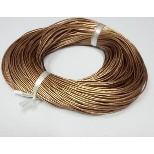 90m/Roll Pear brown True Cowhide Beading Cord 2mm diameter Wire Handcraft Accessories for bracelet & necklace free shiping