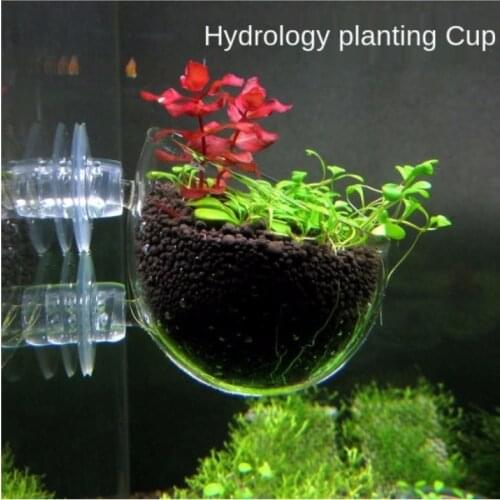 Fish tank accessories Aquarium glass landscaping pot fish tank breeding landscaping pot crystal glass Landscaping water basin