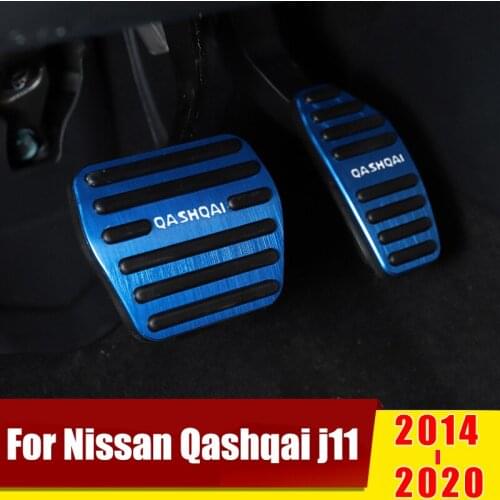 Aluminum alloy Car Accelerator Gas Pedal Brake Pedal Clucth Pedals Cover For Nissan Qashqai j11 2014 2015 2016 2017 2018 2019