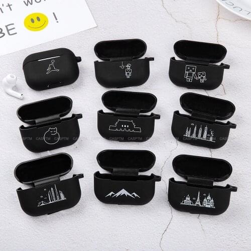 Anti Scratch Cartoon Boy Black Earhone Case For Airpods Pro Soft Silicione City Bluetooth Headphone Case Cover For Airpod 3 2019
