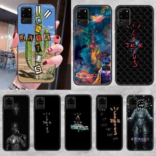 Cactus jack travis scott hiphop Phone case For Samsung Galaxy Note 4 8 9 10 20 S8 S9 S10 S10E S20 Plus UITRA Ultra black pretty
