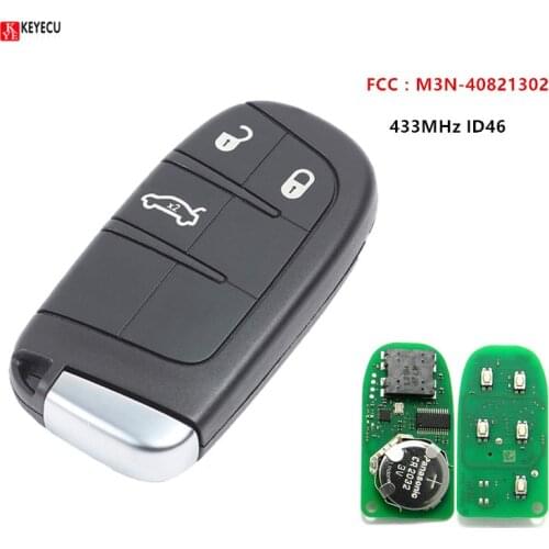 Smart Remote Key Fob 3 Button 433MHz ID46 for Chrysler 300 Dodge Challenger Charger Dart Durango 2011-2018 FCC: M3N-40821302