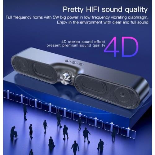 Home theater HIFI Portable Wireless Bluetooth Speakers column Stereo Bass Sound bar FM Radio USB Subwoofer for Computer TV Phone