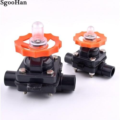 O.D 20~110mm PVC Diaphragm Valve Aquarium Fish Tank Drainage Gate Valve Garden Irrigation Adapter Industrial Water Pipe Fittings