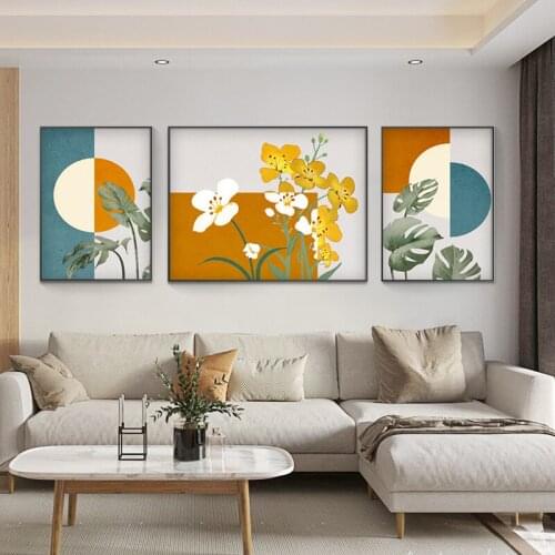 EECAMAIL Nordic Sofa Background Wall Diamond Painting Triptych Modern Art Abstract Full Diamond Embroidery Painting No frame