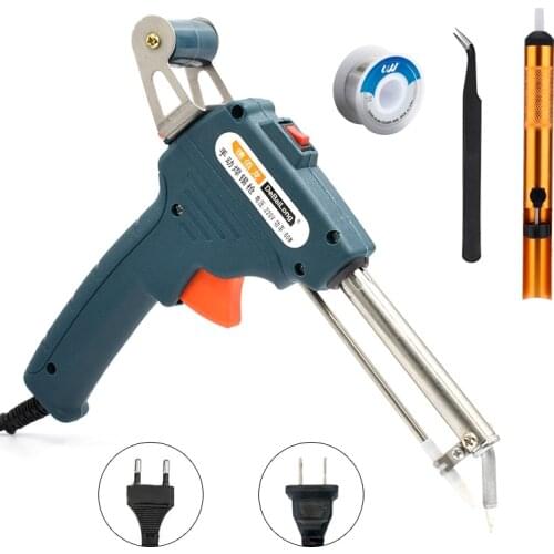 60W Electric Soldering Iron Automatic Send Tin Gun Soldering Station Solder Sucker Tweezers Wire Welding Repair Tool 110V 220V