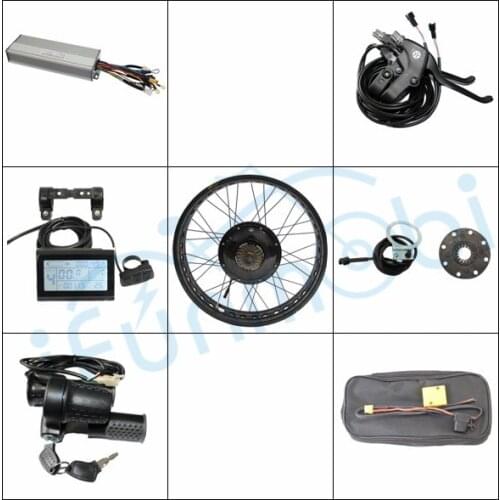 Ebike Kit Electric Bicycle 36V 48V 750W Fat Wheel Rear 4Colors Option Rim Convert Kit With LCD3 Display+Throttle+Controller+PAS