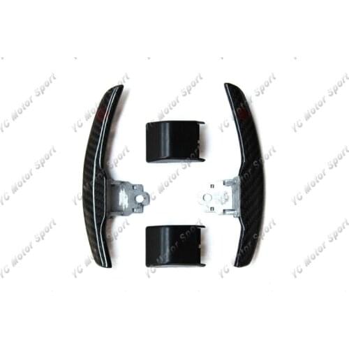Glossy Dry Carbon Fiber Lengthened Shift Paddle with Red Symbol Fit For 2013-2016 BMW F8X M3 M4 F10 M5 F06 F12 F13 M6 M Sport