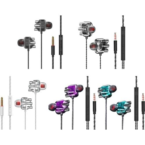 Gaming Wired Earphones in Ear Running Headphones 3.5mm Sweat Resistant