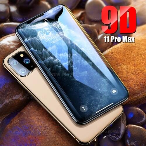 9D Curved Glass For IPhone 11 Pro Max Tempered Glass On For IPhone 11 ProMax 11Pro 2019 Protective Glass Screen Protector Film