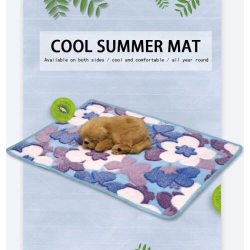 Dog Mat Cooling Summer Pad Mat For Dogs Cat Blanket Sofa Breathable Pet Dog Bed Summer Washable For Small Medium Large Dogs Car