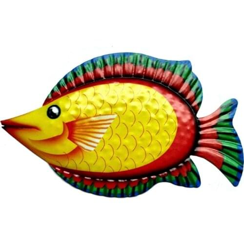 50LB Metal Fish Hanging Wall Decor Art Bathroom Bedroom Sculpture Ornament for Garden Pool Patio Indoor Outdoor Decoration