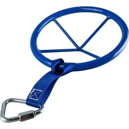 Diameter Metal Ninja Wheel with Safety Carabiner Advanced Monkey Bar Obstacle Ninja Warrior Training Equipment