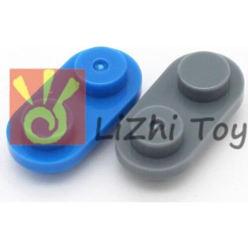 Moc Plate Modified 1x2 Rounded with 2 Open Studs Building Bricks Block Compatible with All Brands Assembles Particles