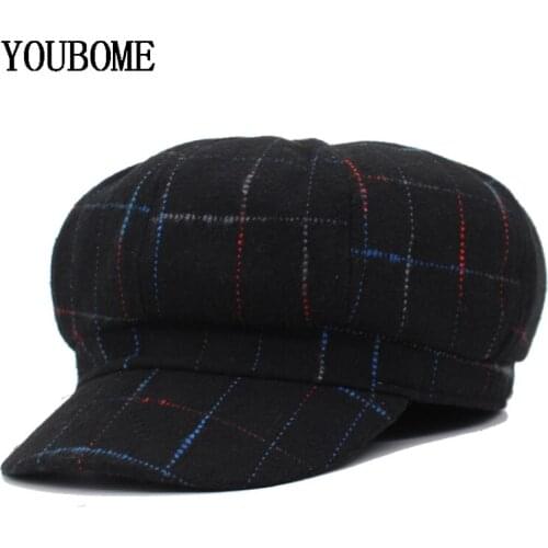 YOUBOME Fashion Newsboy Cap Women Octagonal Hats For Women Beret Gorras Planas Snapback Caps Female Casquette Sun Octagonal Hat