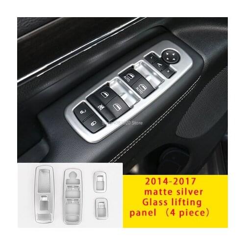 For Jeep Grand Cherokee 2014 2015 2016 2017 2018 car sticker cover door Window glass panel Armrest Lift Switch Button trim frame