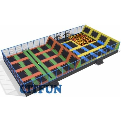 Professional trampoline park indoor playground for children and adults with foam pits TP-022A