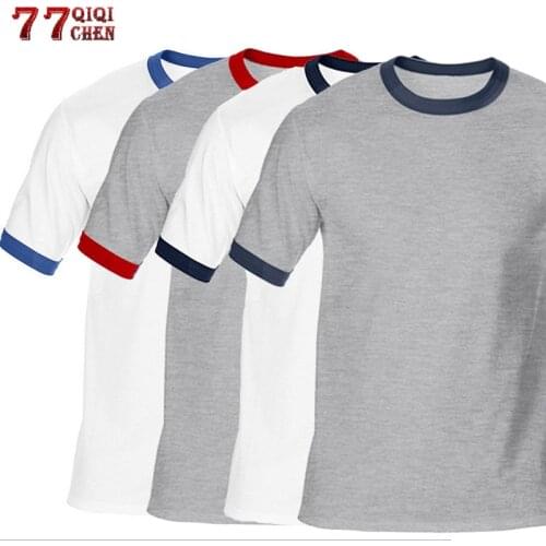Qiqichen Men's Plain T-shirts