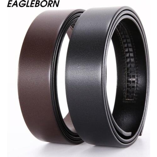 Men First Layer Cowhide Automatic Buckle Leather Belt Mens Leather Belt Body Business Belt High Quality Men Belt Cowhide Solid