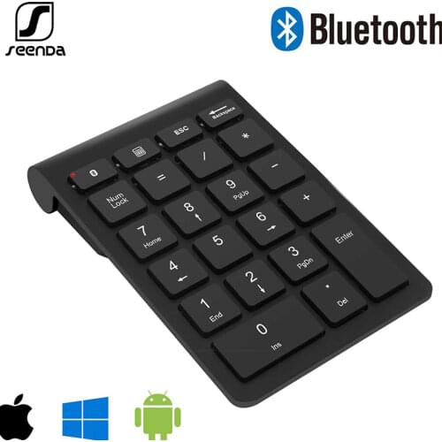 SeenDa Bluetooth Numeric Keypad Wireless 22 Keys Keyboard External Number Pad for Laptop Tablet Notebook PC Desktop Accounting