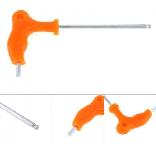 5mm T-type Crutch Allen Wrench with Ball Head and Plastic Handle for Home / Office / Site