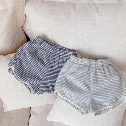 Baby Toddler Shorts Boys And Girls Summer Striped Short Cotton Breathable Pants Girl Boy Shorts Children Trousers Clothes JW7846