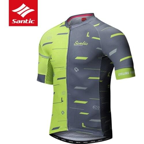 Santic Cycling Jersey Men Short Sleeve MTB Road Bike Shirt Breathable Quick Dry Downhill Bicycle Jersey Maillot Ciclismo Clothes