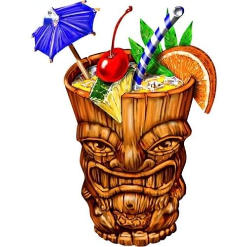 Hawaii Tiki Vinyl Car Stickers Motorcycle Waterproof Snowboard Waterproof Fine Camper Vehicle Custom Printing Decal Kk13*9cm