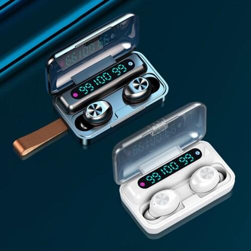 Vococal F9-5C Wireless Earbuds Waterproof TWS Bluetooth 5.0 In-ear Headphones with 2000mAh Charging Case for Smartphones