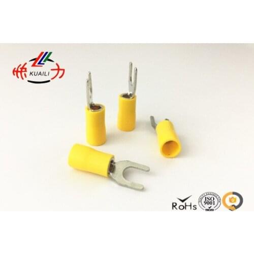 1000pcs insulated Fork ends TU-JTK terminal SV 5.5-5 AWG 12-10