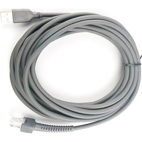 20pcs 5Mtr USB Cable for BarCode Scanner Symbol LS2208AP LS1203 LS4208 LS4278 DS6707 DS6708 etc CAN replace old USB RS232 PS/2