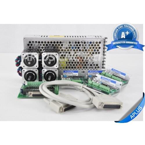 4-Axis NEMA 17 Stepper Motor 40.0oz-in & Driver PSR3015 & 24V Power Supply Kit