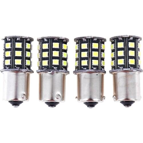 4Pcs 1156 BA15S 2835 33-SMD White LED Bulbs Car Turn Signal Lamp Brake Lights