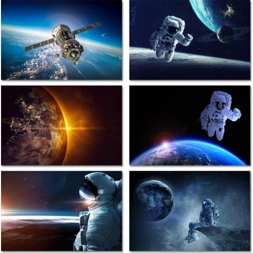 5d Diamond Painting Full Round Astronaut Space Landscape Diamond Mosaic DIY Diamond Painting Cross Stitch Embroidery Home Decor