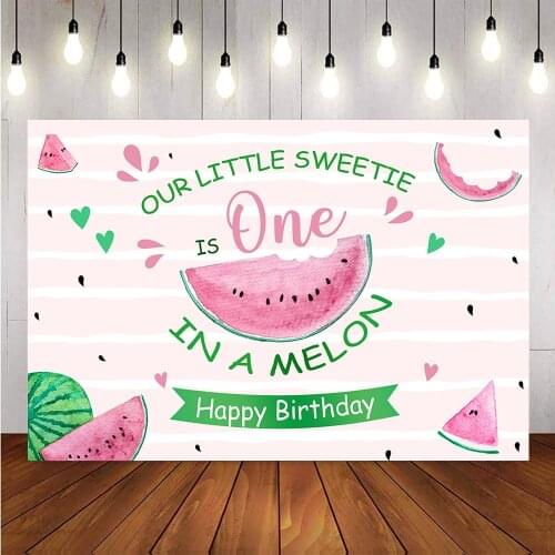 Watermelon backdrop 1st birthday party decoration in melon background for photo shoot studio one first birthday photo backdorp