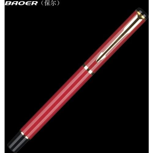 Baoer Hot Fashion Writing Stationery F Nib Fountain Pen 0.5 mm Luxury Inking Pen for Student Office Supplies for Gift